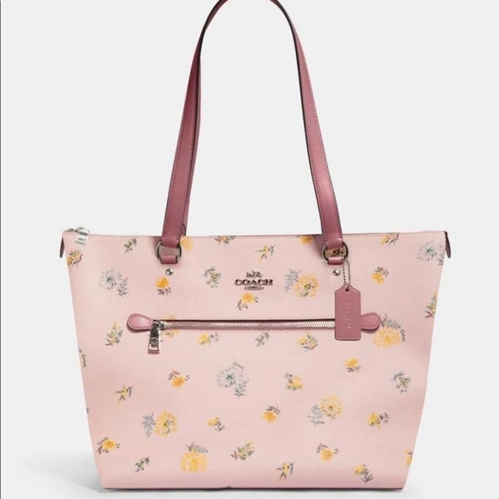 Coach Gallery Tote With Dandelion Floral Print